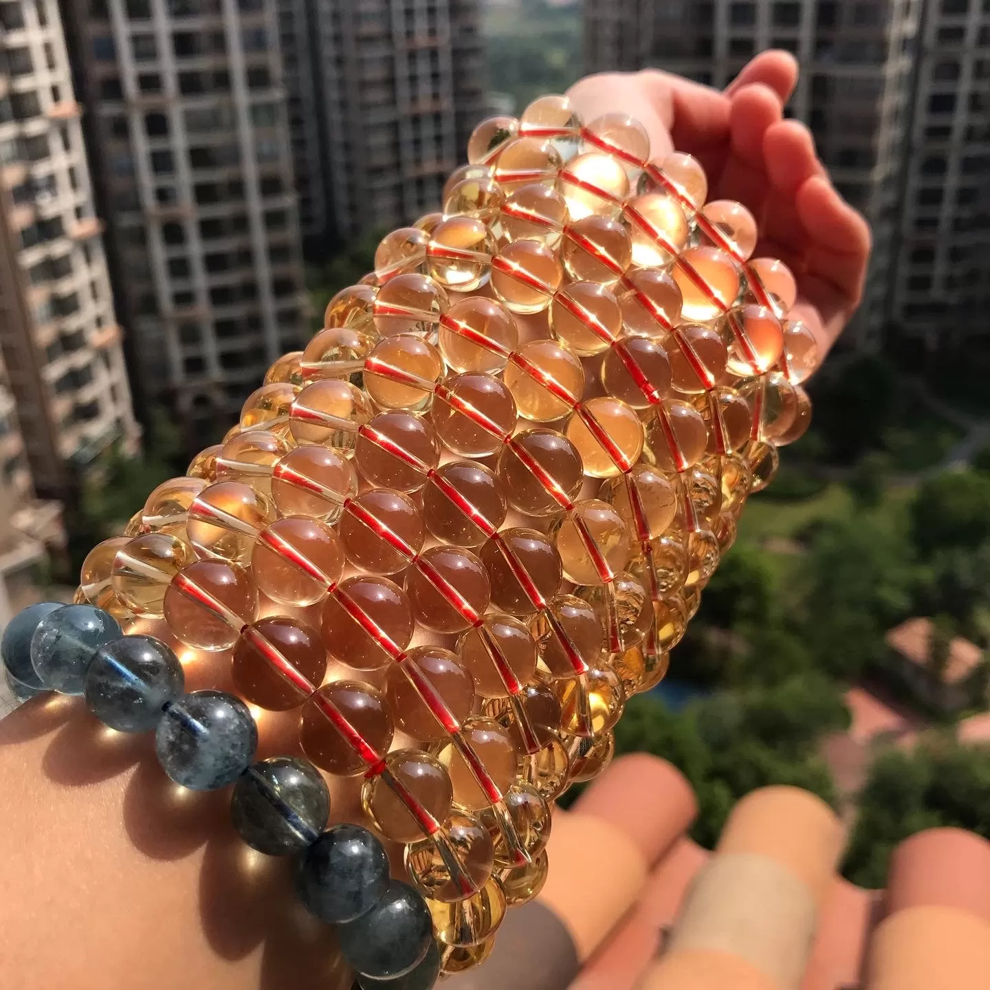 12mm Large Beads Natural Citrine Healing Crystal Bracelet | Attracting Wealth | Solar Plexus Chakra Reiki Meditation | November Birthstone Holiday Gifts