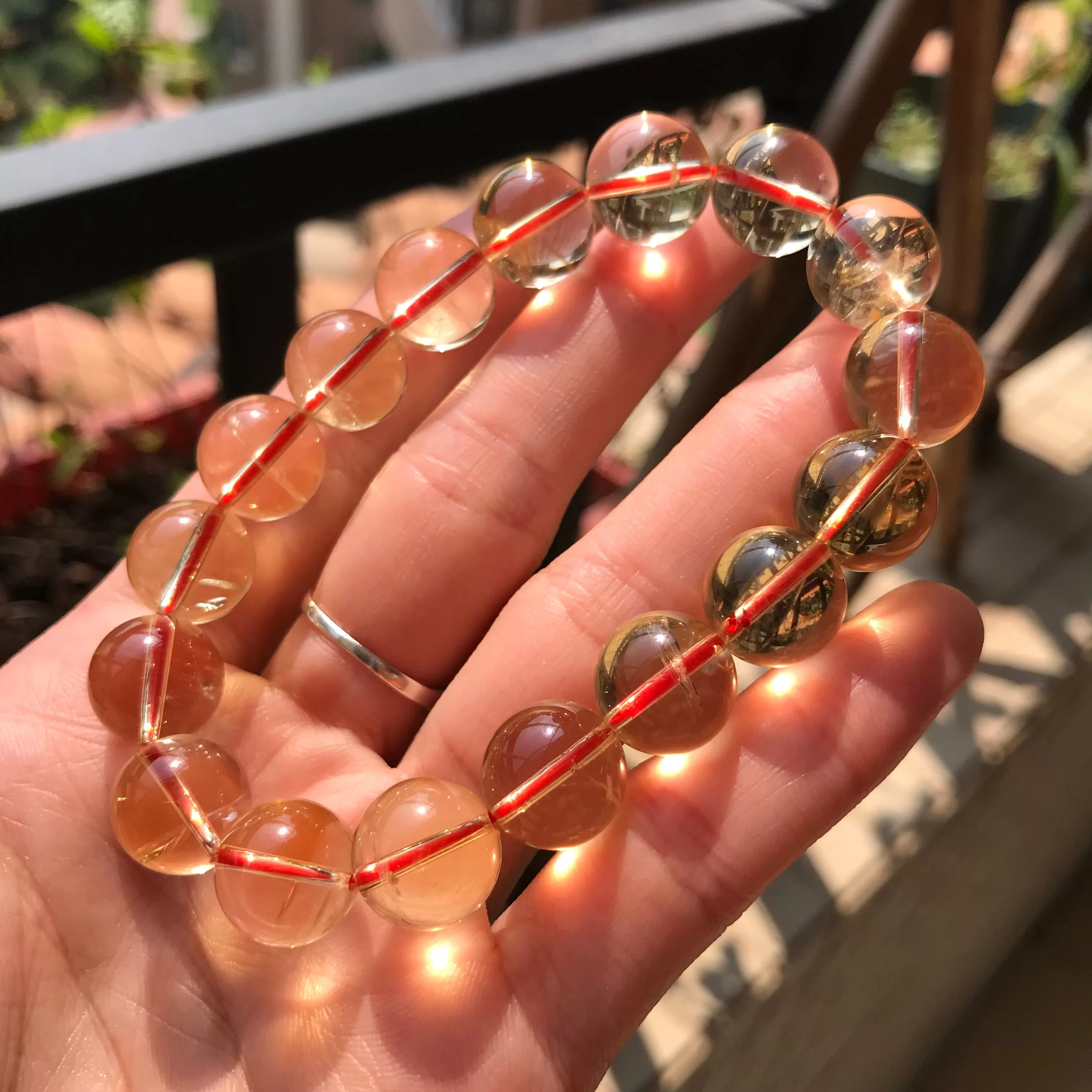 12mm Large Beads Natural Citrine Healing Crystal Bracelet | Attracting Wealth | Solar Plexus Chakra Reiki Meditation | November Birthstone Holiday Gifts