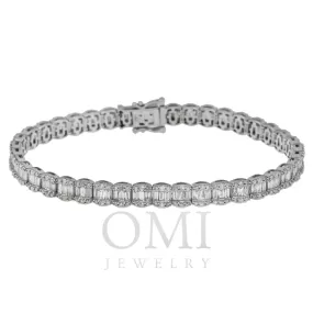 14K GOLD BAGUETTE DIAMONDS BRACELET 7.90 CT