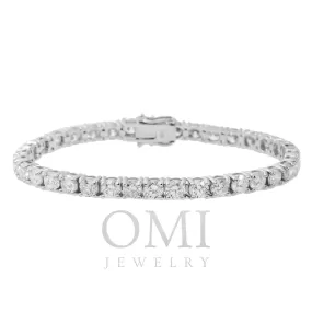 14K GOLD ROUND LAB GROWN DIAMONDS TENNIS BRACELET 6.7ct  CT