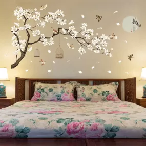 187*128Cm Big Size Tree Wall Stickers Birds Flower Home Decor Wallpapers For Living Room Bedroom Diy