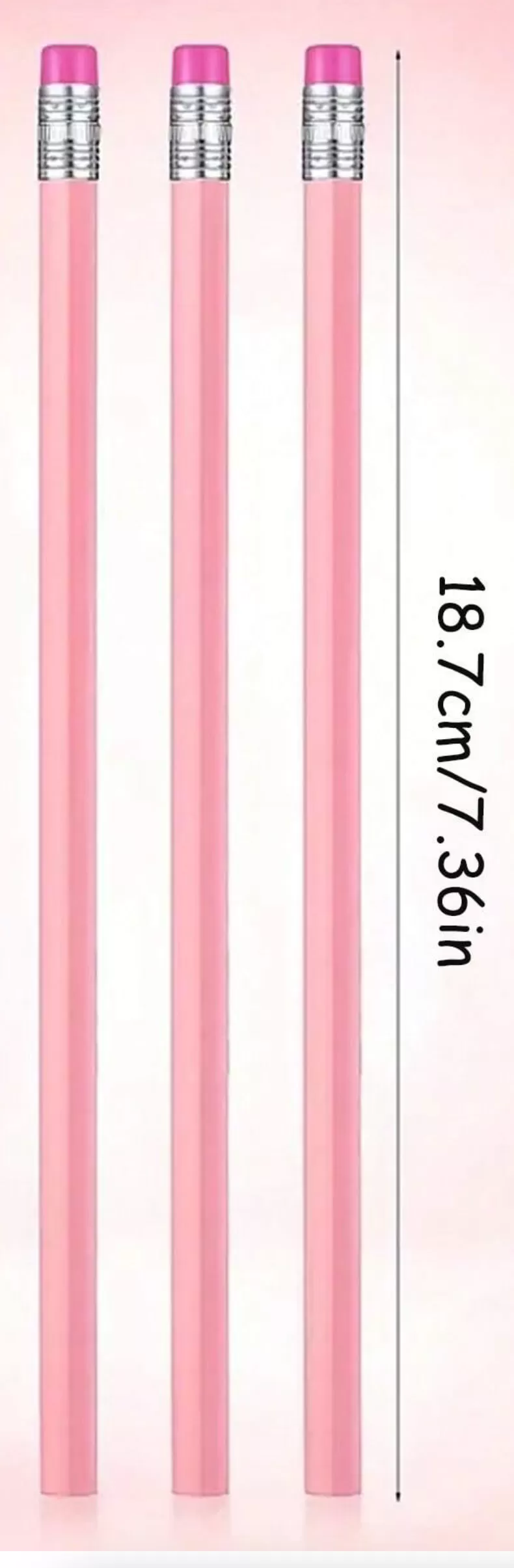 3Pcs Pink Pencil