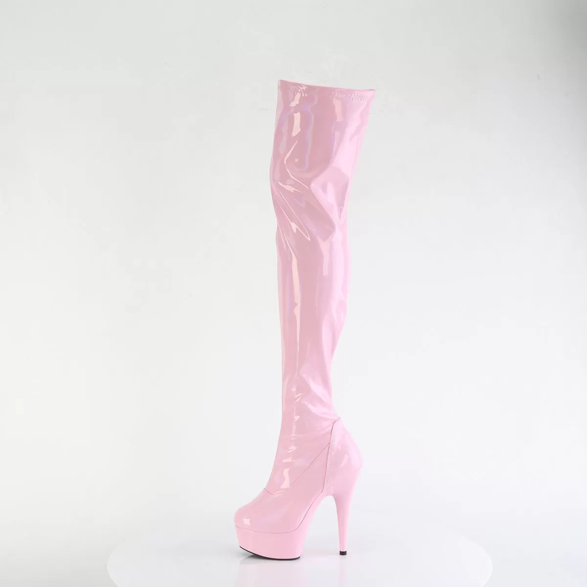 6 Inch Heel DELIGHT-3000HWR Baby Pink Holo Patent