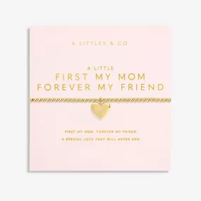 A Little 'First My Mom, Forever My Friend' Bracelet In Gold-Tone Plating