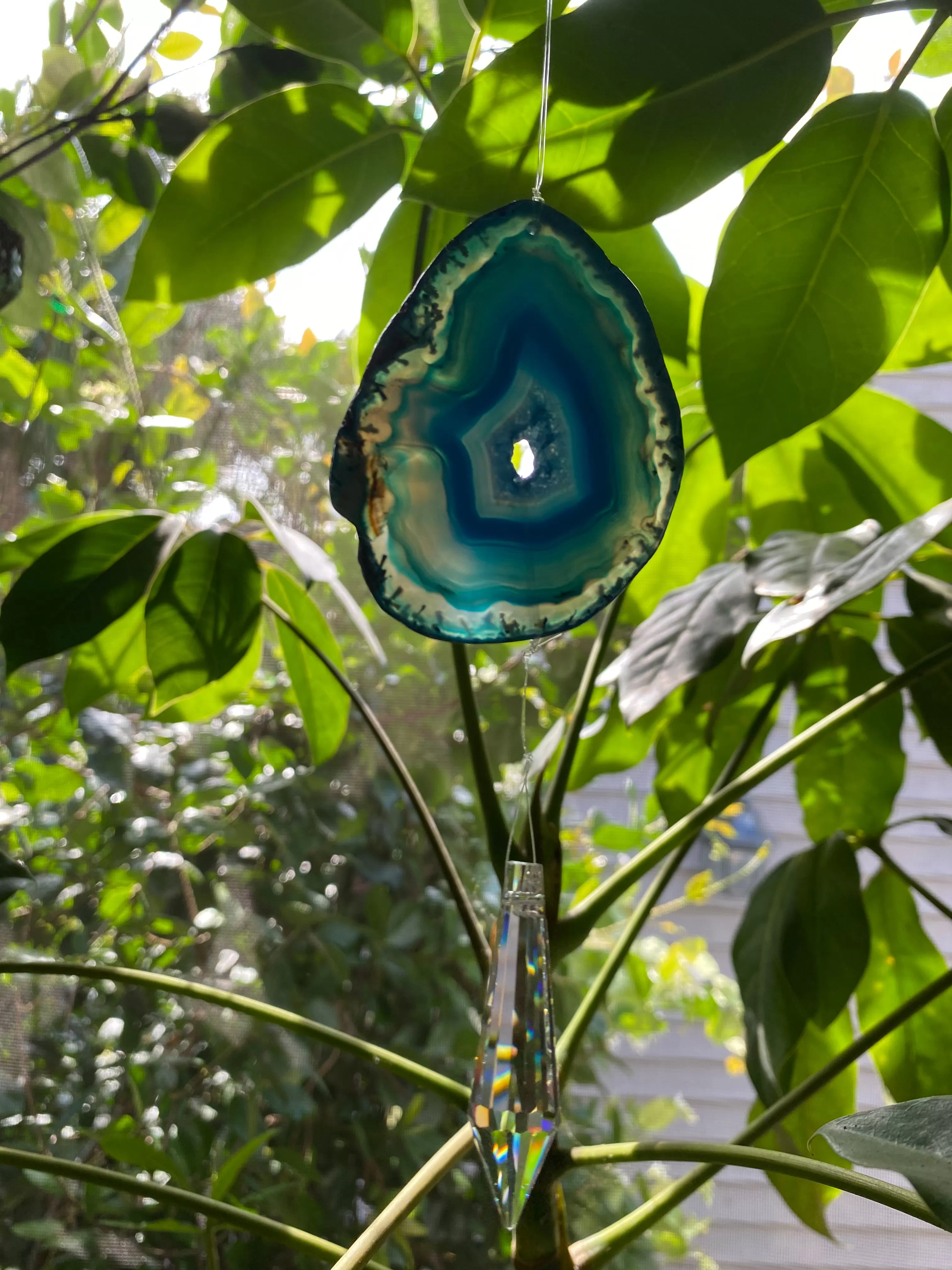 Agate and Prism Good Energy Sun Catchers