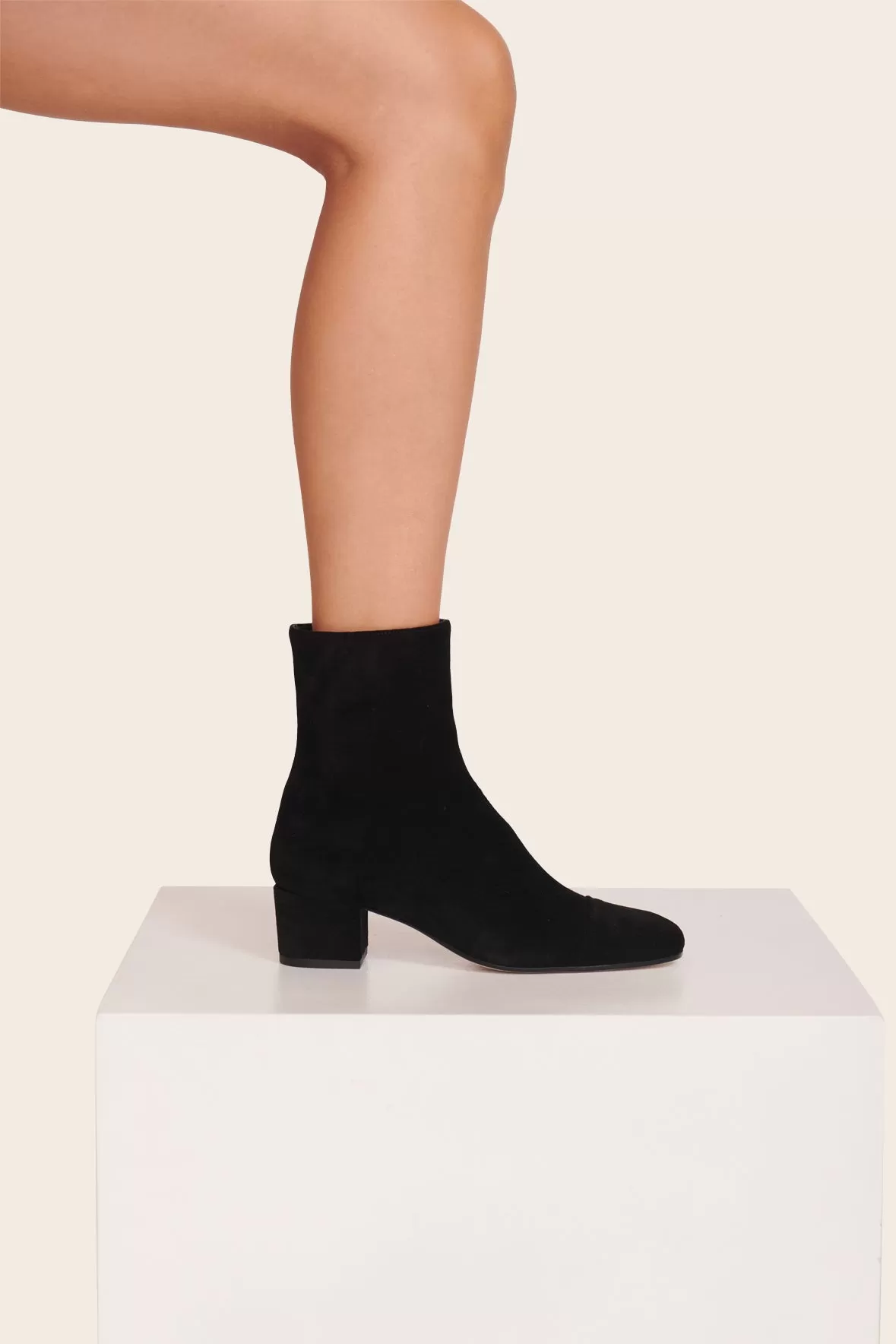 AIMEE SHORT BOOT | BLACK SUEDE