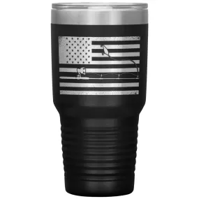 American Patriot Fishing Tumbler Laser Etched 30oz Stainless Steel Tumbler