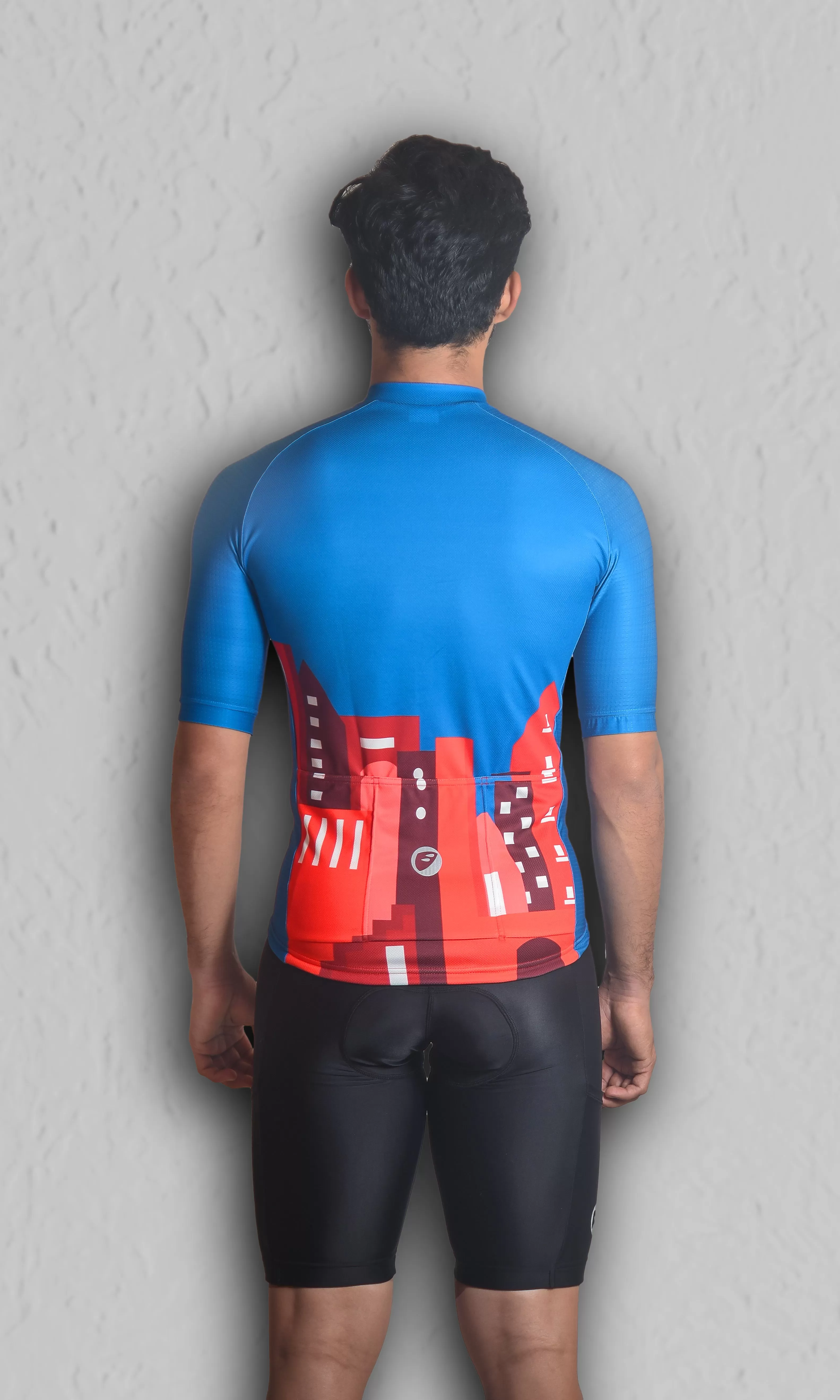 Apace Chase Snug-fit Mens Cycling Jersey - Cityscape