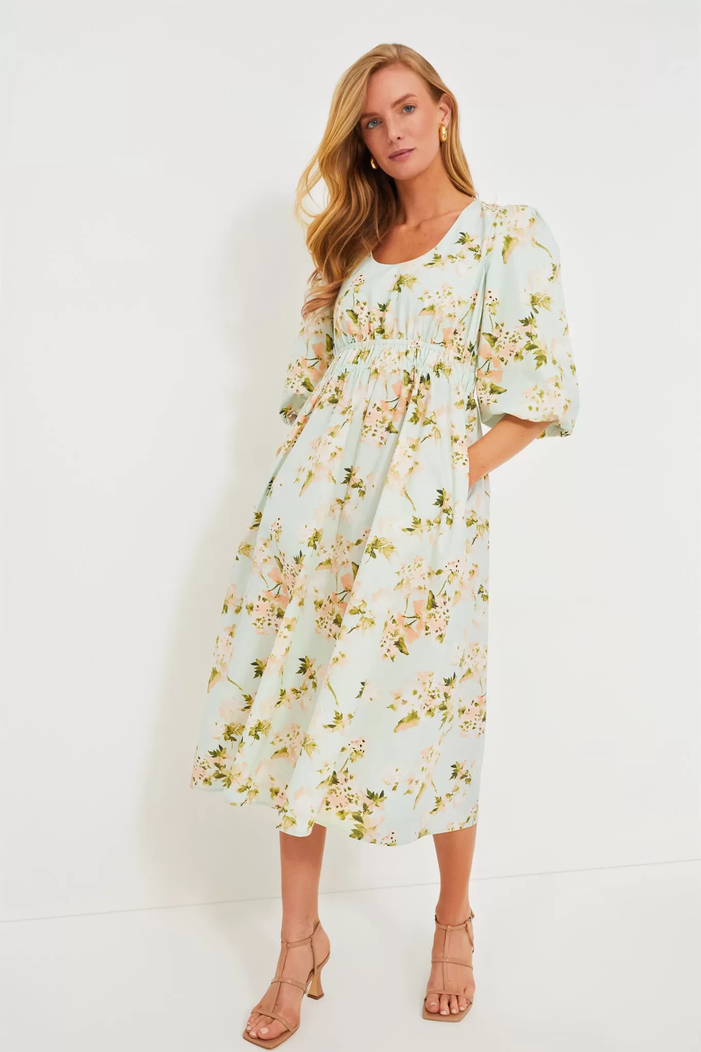 Aqua Watercolor Marlena Dress