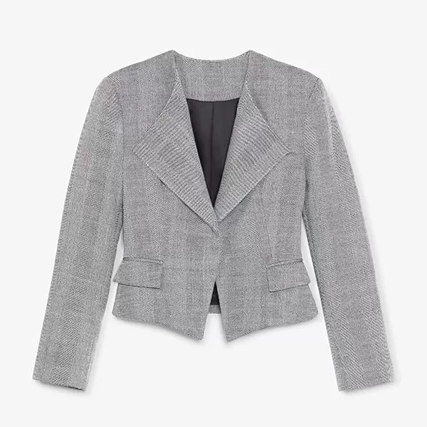 Arden Jacket - Wool Herringbone :: Ivory / Black