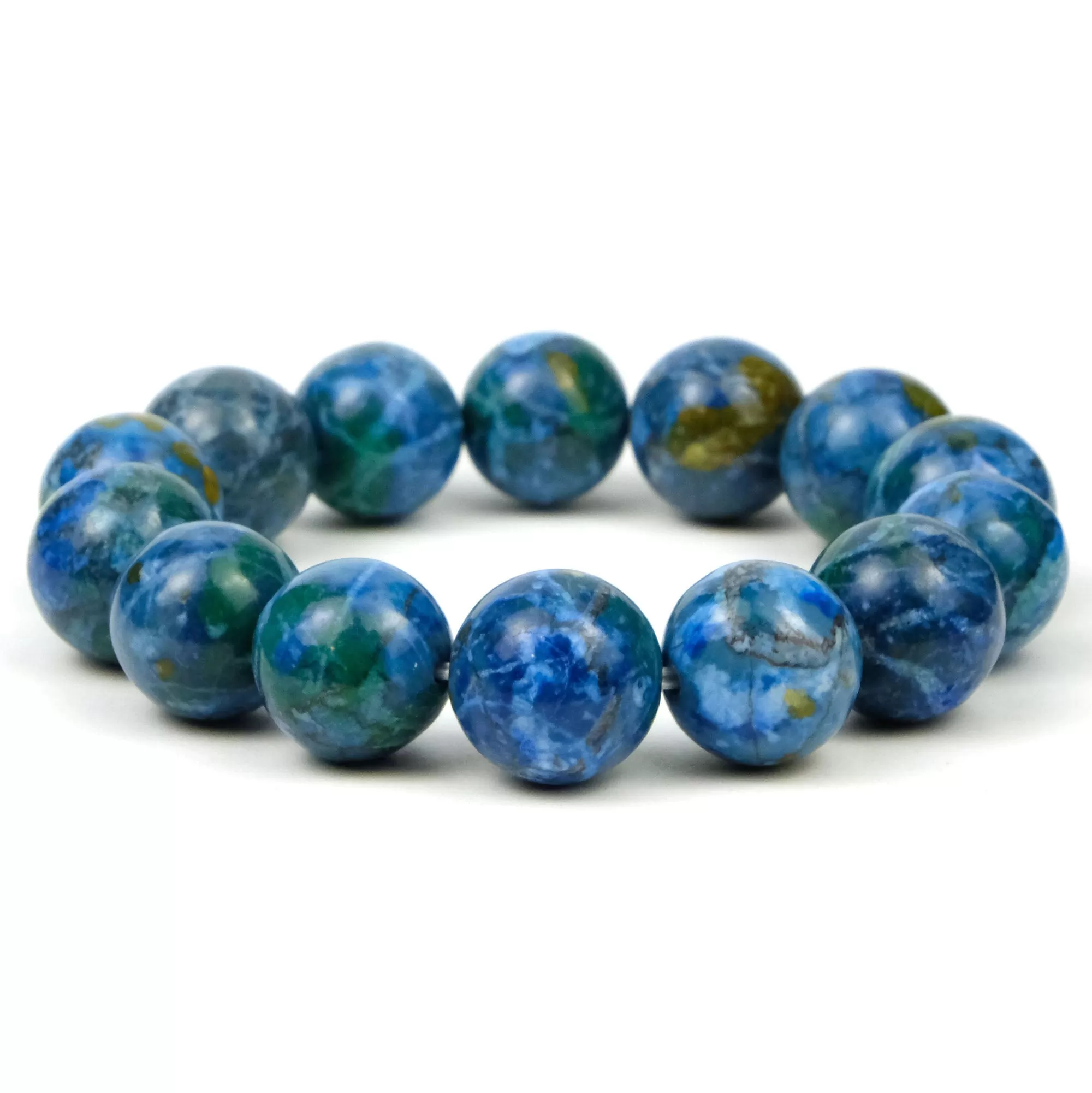 Azurite/Malachite Stretch Bracelet 16mm