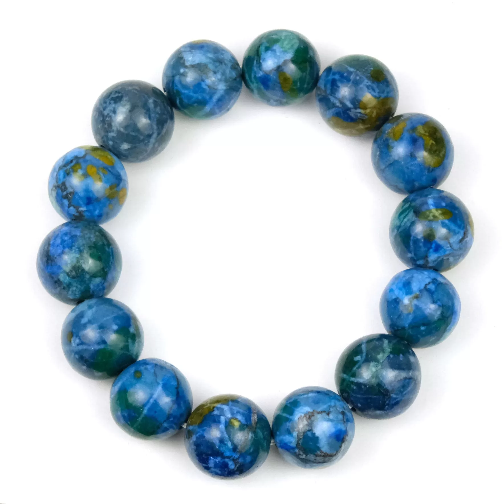 Azurite/Malachite Stretch Bracelet 16mm