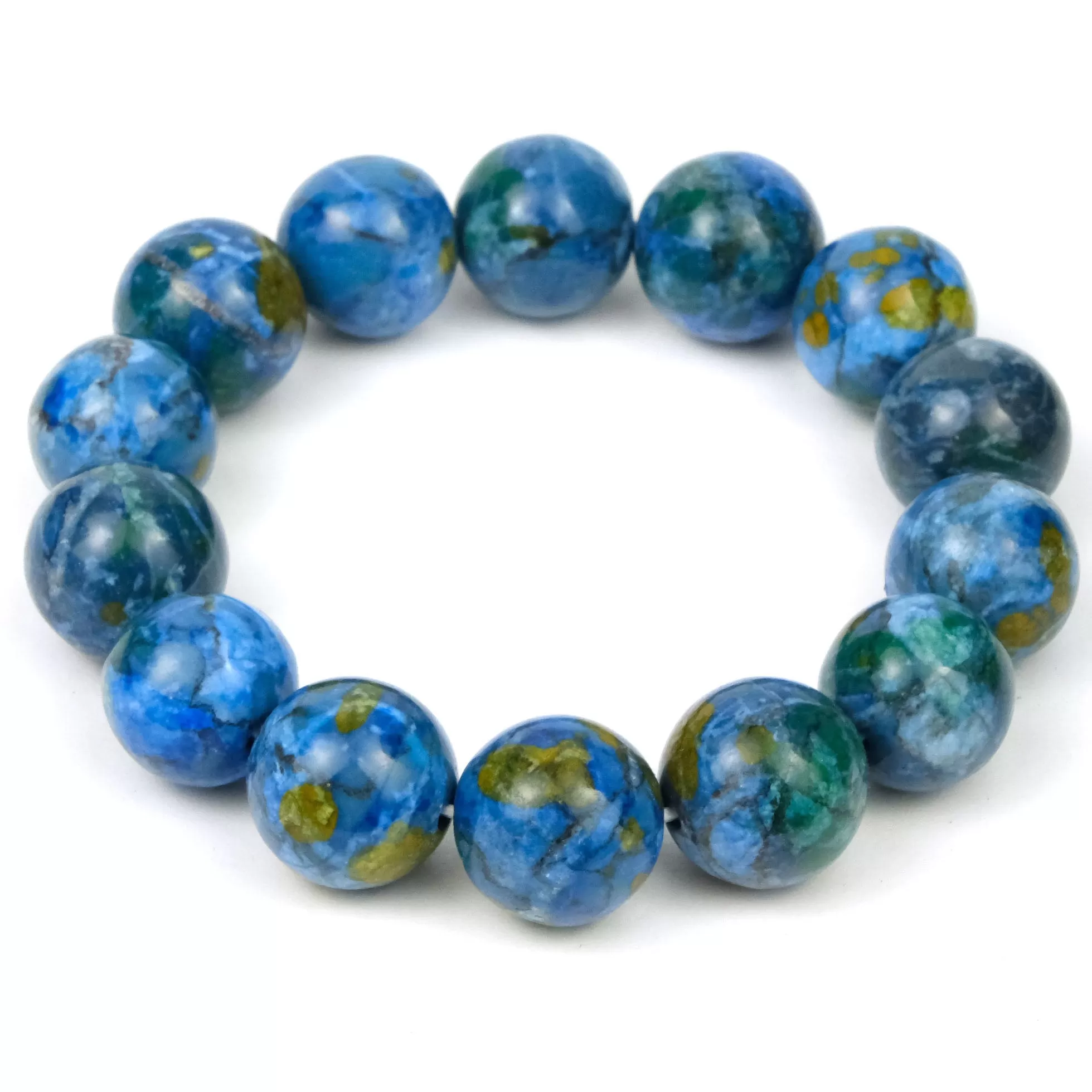 Azurite/Malachite Stretch Bracelet 16mm