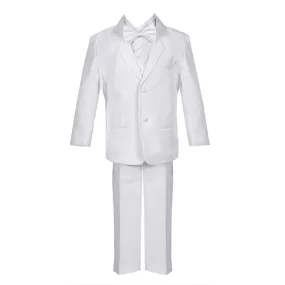 Baby Boys White 5pc Classic Vest Jacket Pants Special Occasion Tuxedo Suit 3-24M