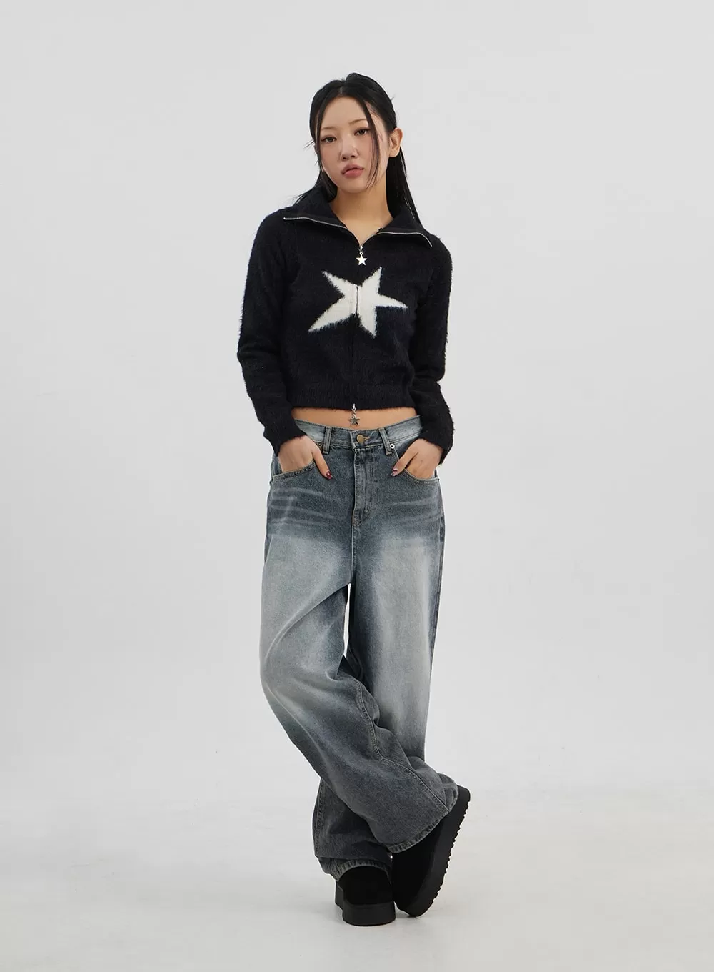 Baggy Low-Rise Jeans Unisex CJ326