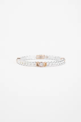 Banks Tailored Chain Solitaire Stone Bracelet