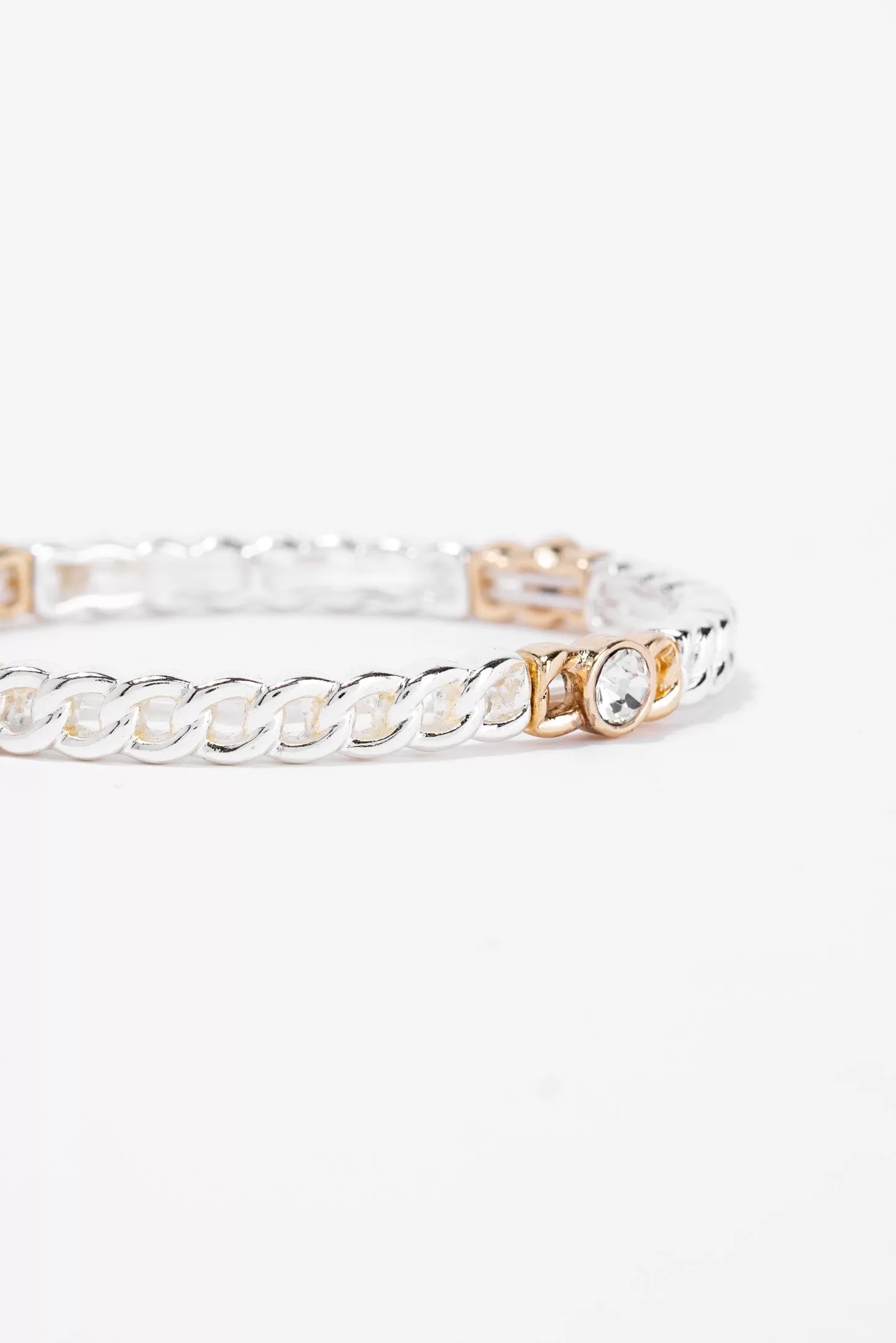 Banks Tailored Chain Solitaire Stone Bracelet