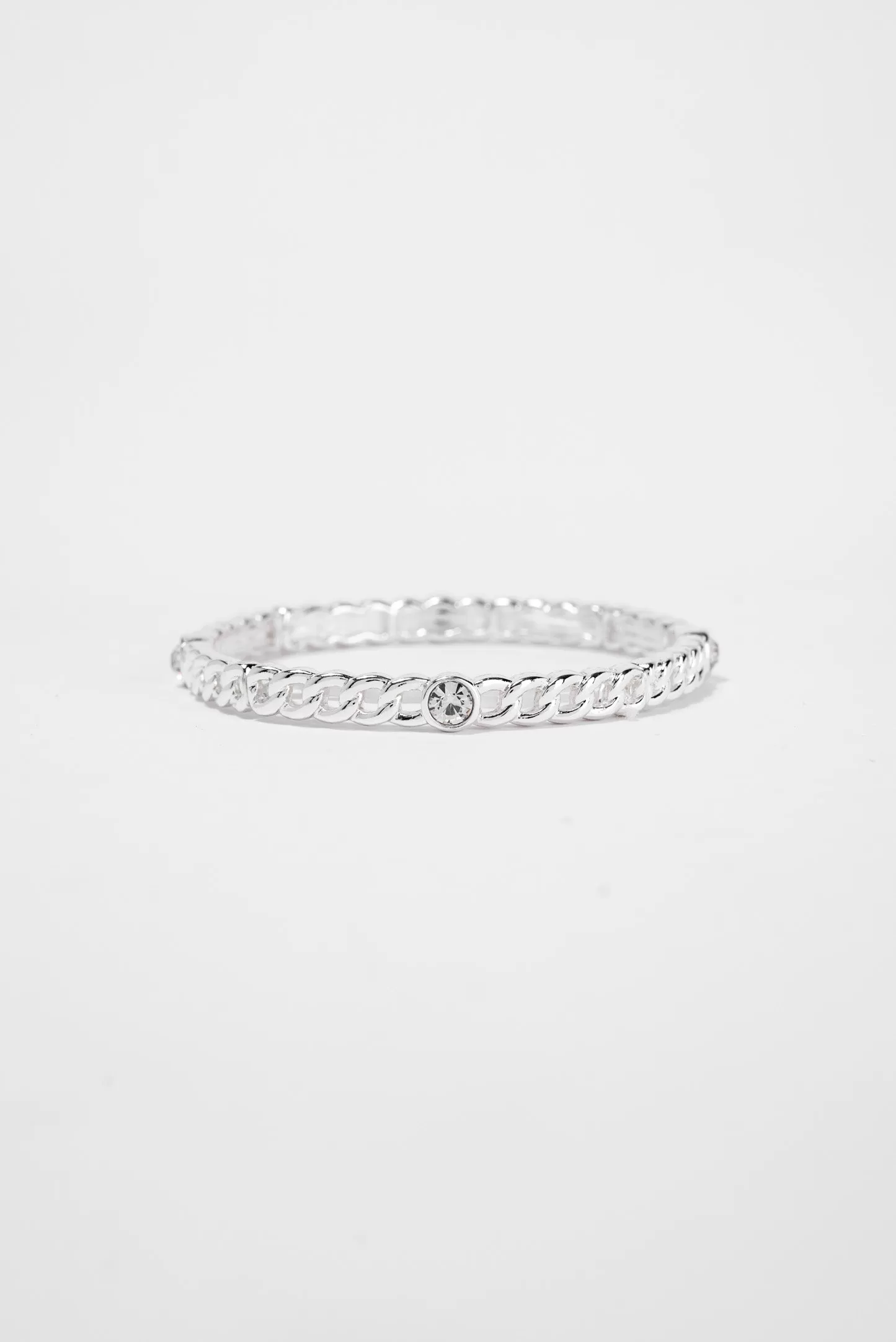 Banks Tailored Chain Solitaire Stone Bracelet