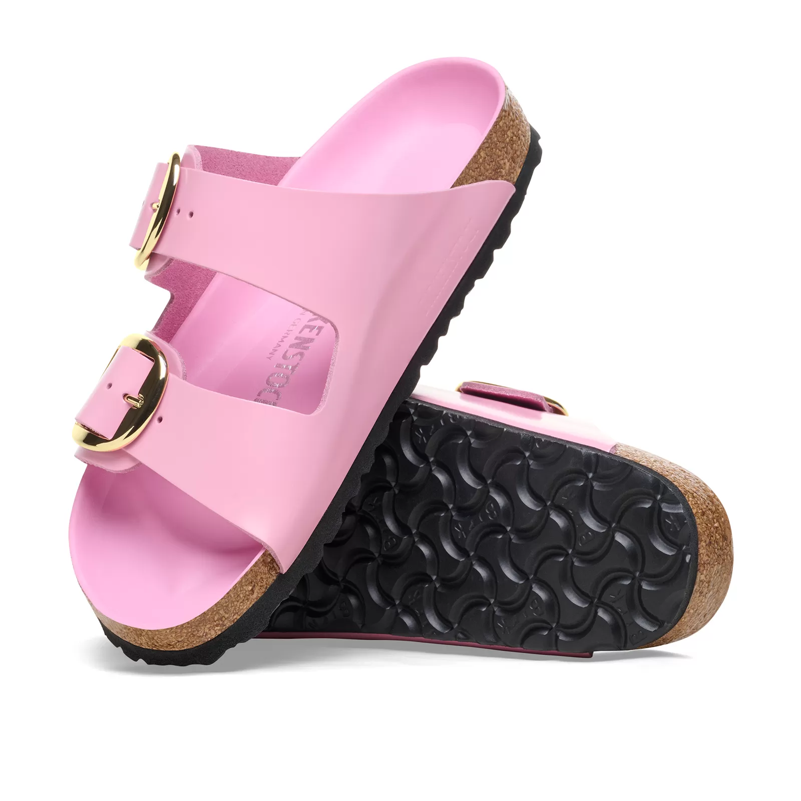 Birkenstock Arizona Big Buckle Sandal (Women) - High Shine Fondant Pink Leather