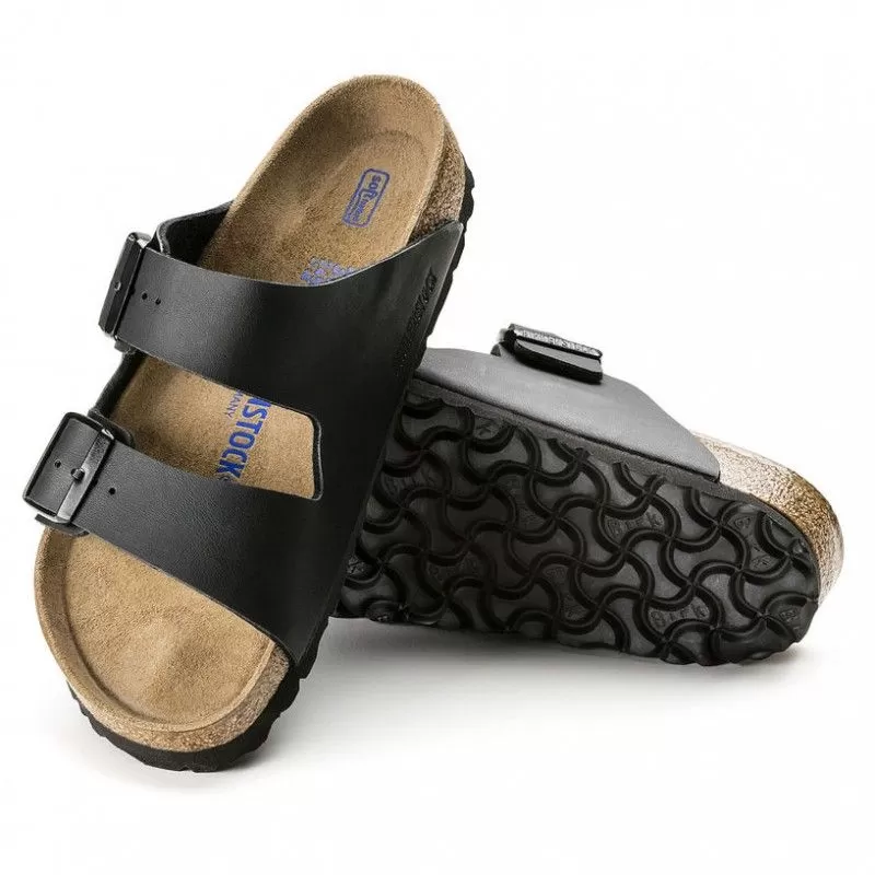 Birkenstock Arizona Birko-Flor Black Soft Footbed Sandals