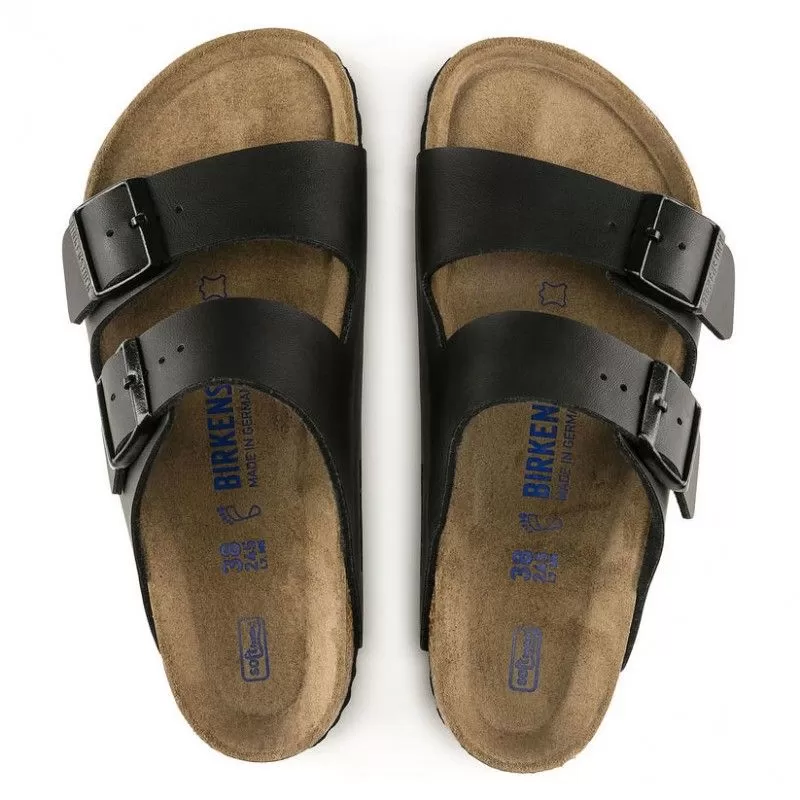 Birkenstock Arizona Birko-Flor Black Soft Footbed Sandals