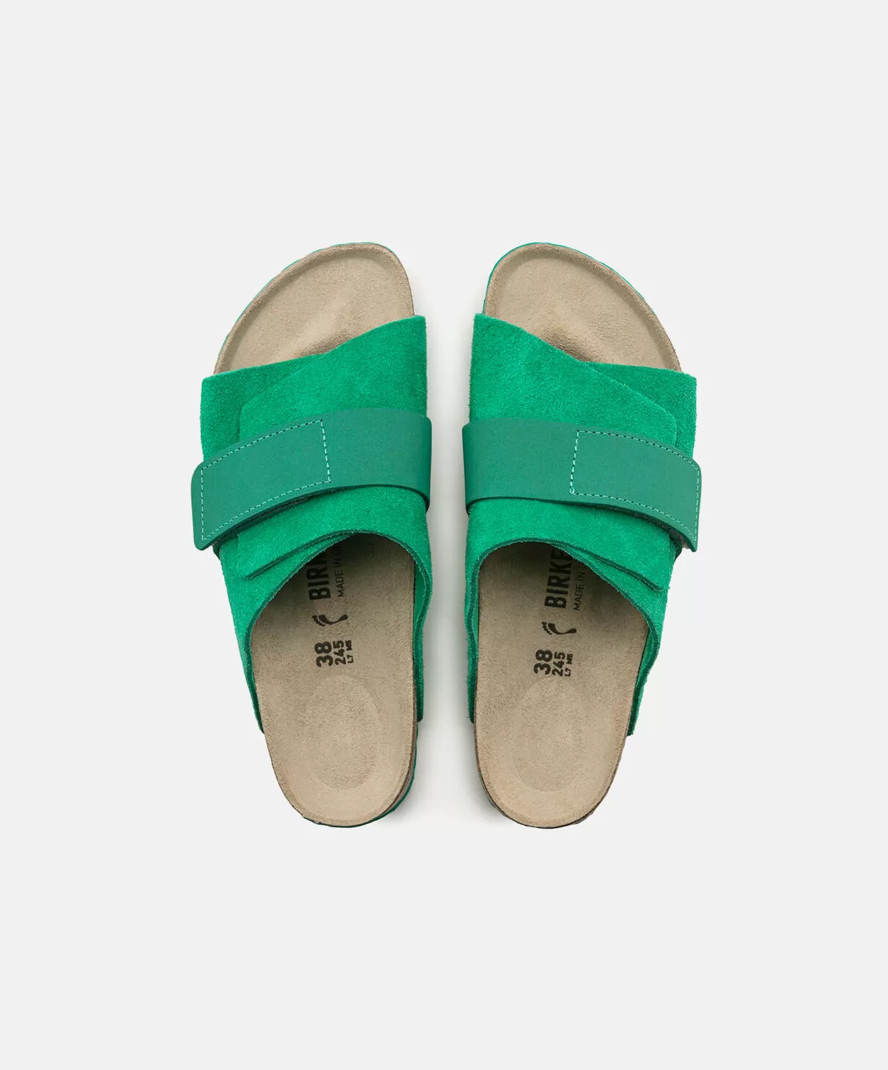 Birkenstock Kyoto Suede Leather Bold Green Sandals