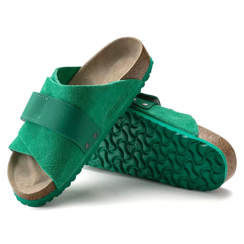 Birkenstock Kyoto Suede Leather Bold Green Sandals