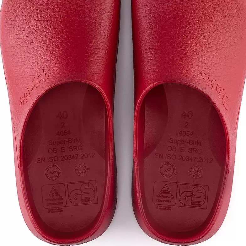 Birkenstock Super Birki PU Red Clogs