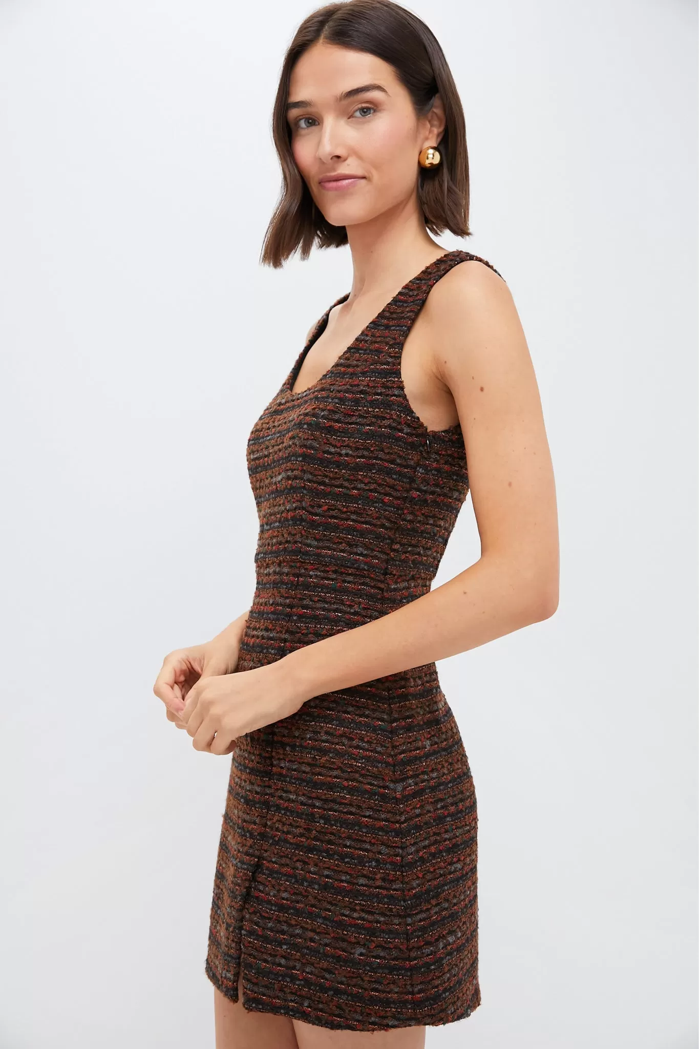 Black Multi Shimmer Tweed Mae Mini Dress