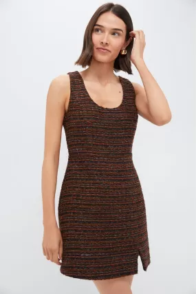 Black Multi Shimmer Tweed Mae Mini Dress