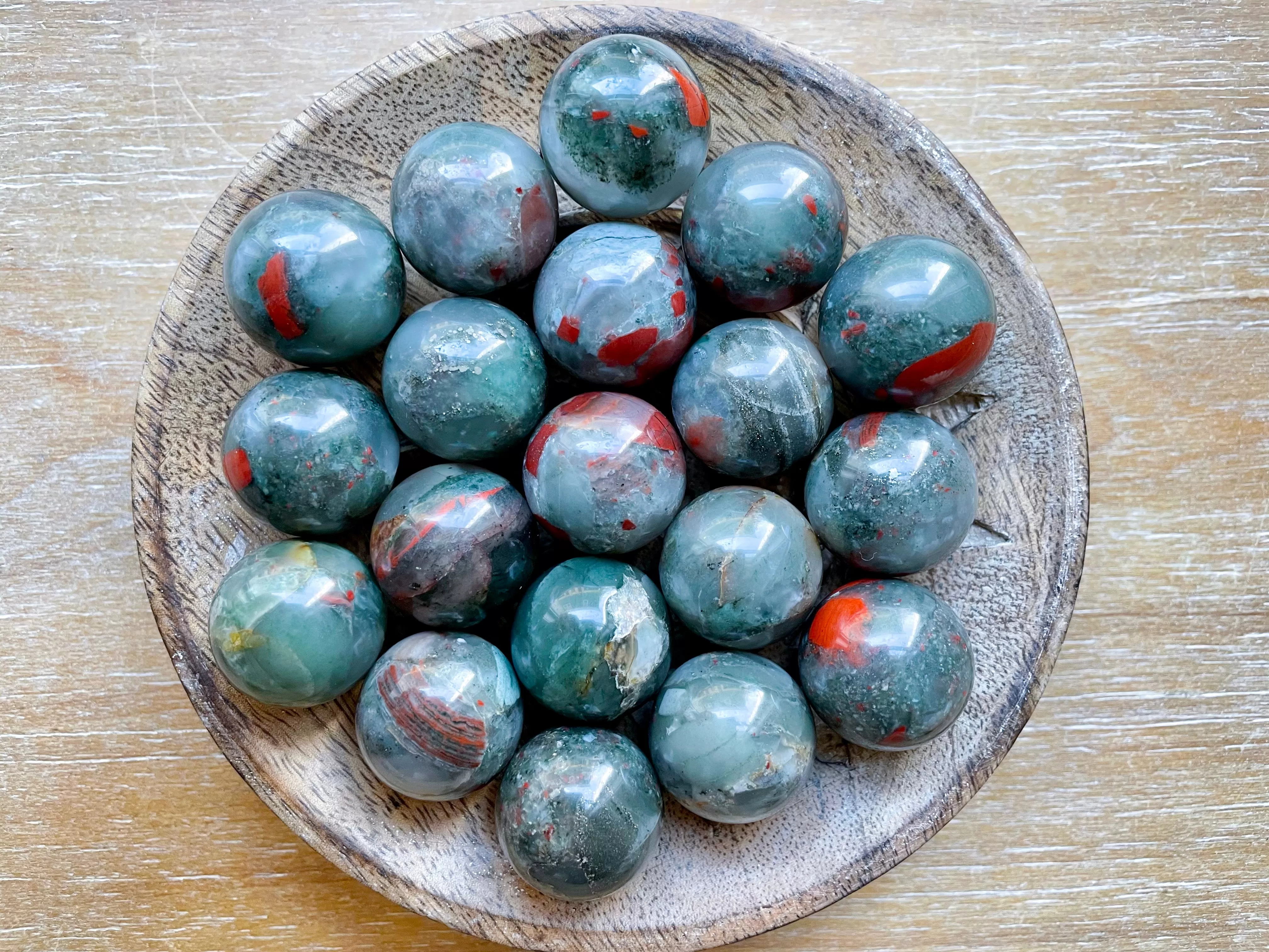 Bloodstone Sphere || Marble || Africa