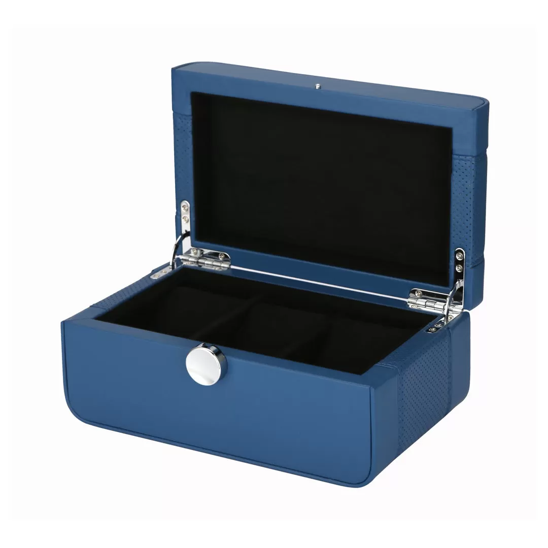 Blue Leather Watch Case