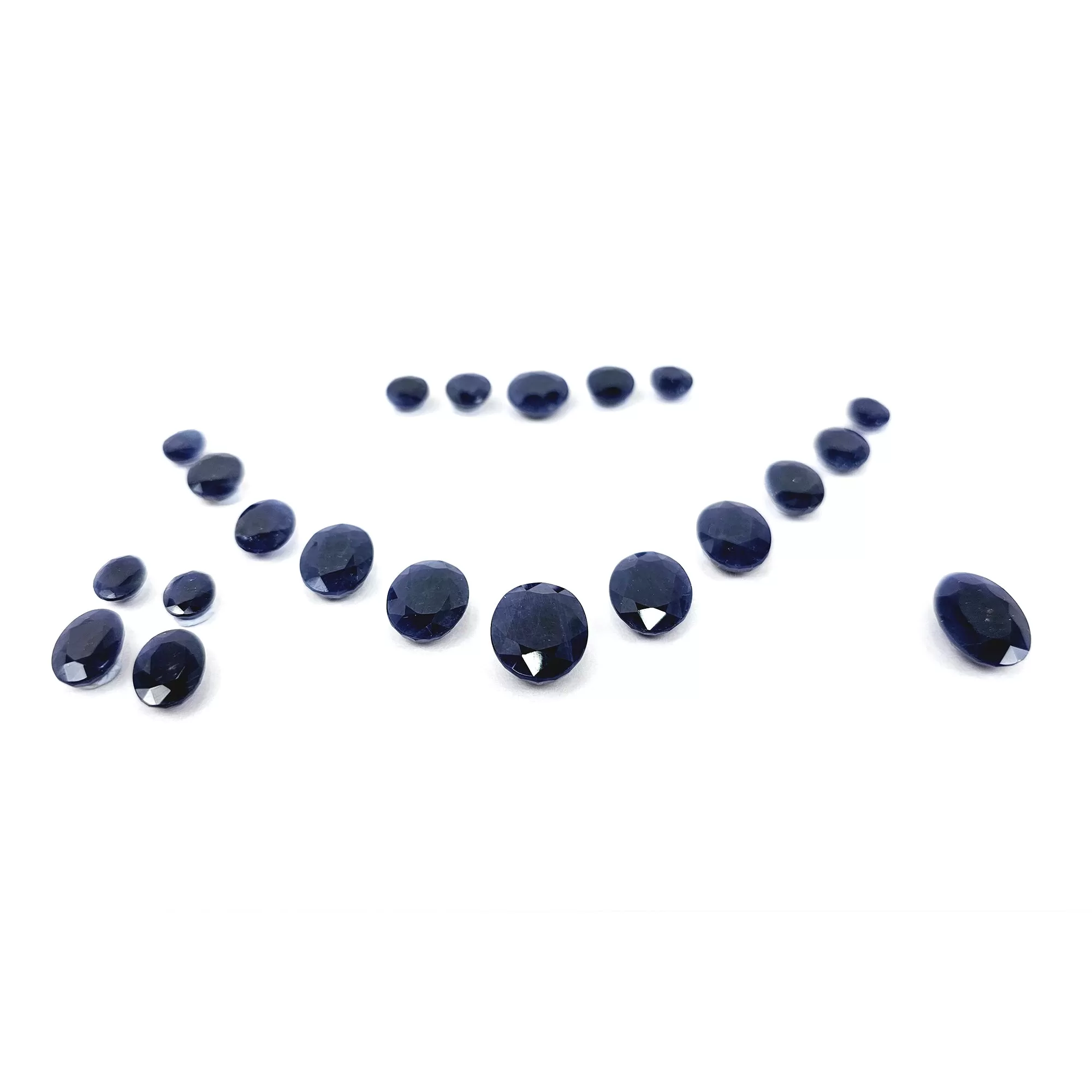 Blue Sapphire Gemstone Normal Cut : 167.50cts Natural Untreated Unheated Sapphire Oval Shape 8*10mm - 15*20mm 21pcs Sets For Jewellery