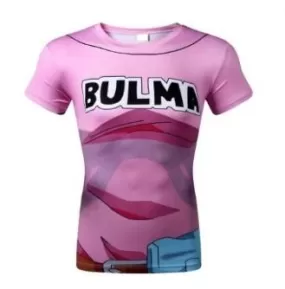 Bulma Dragon Ball Z Short Sleeve Compression Rash Guard