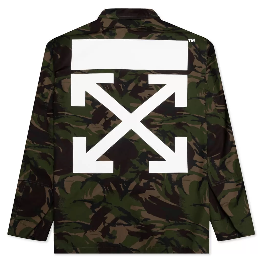 Camo Patch Field Jacket - Army Green