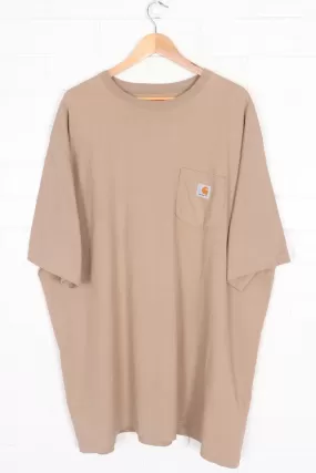 CARHARTT Beige Front Casual Front Pocket T-Shirt (3XL)