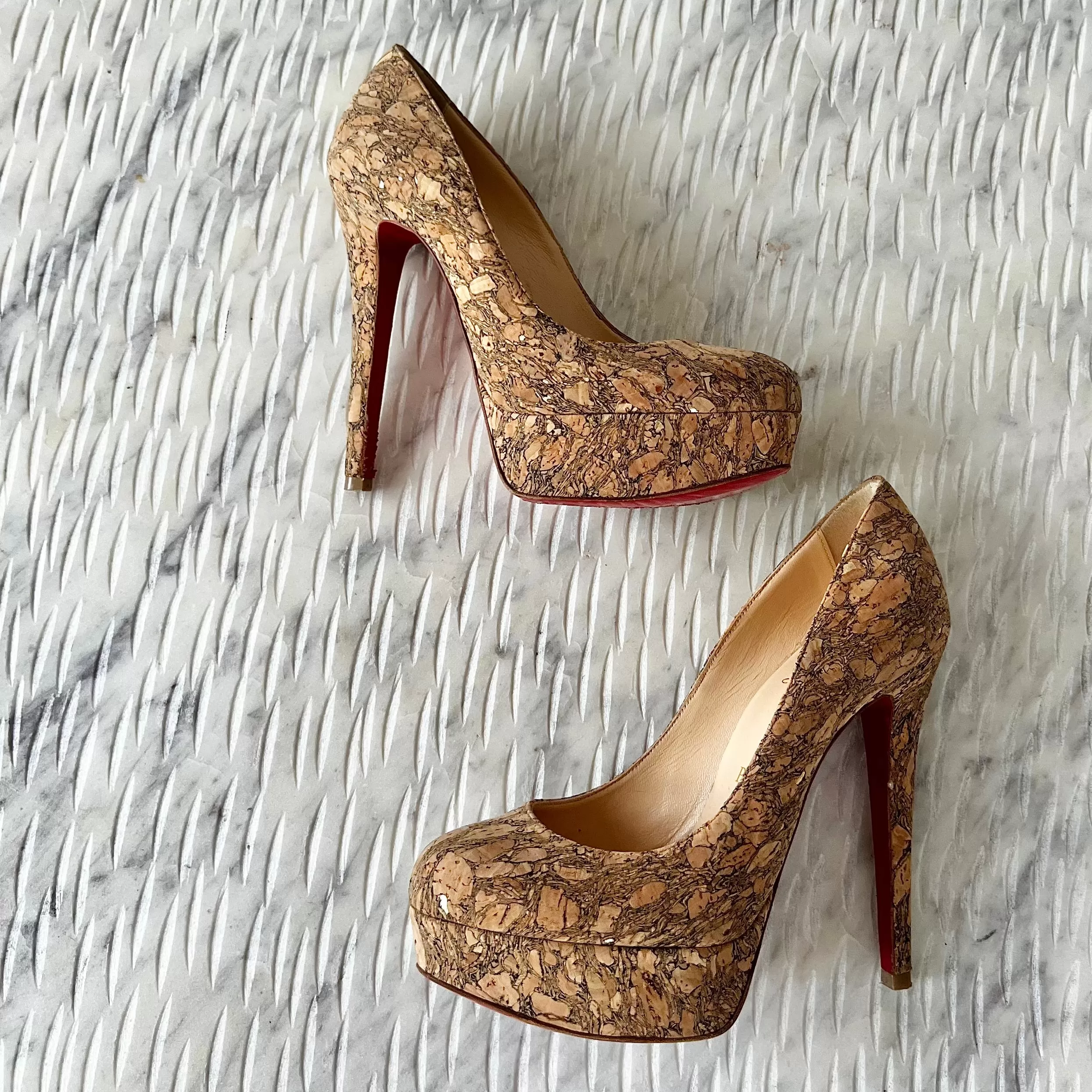 Christian Louboutin Cork Bianca Heels