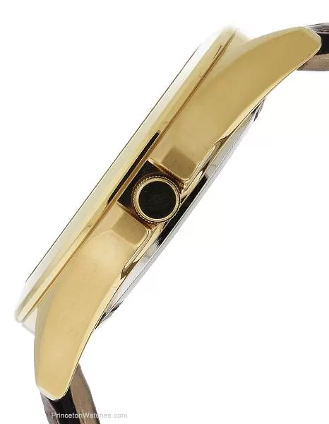 Citizen Quartz Mens Day/Date Strap Watch - Champagne Dial and Gold-Tone Case