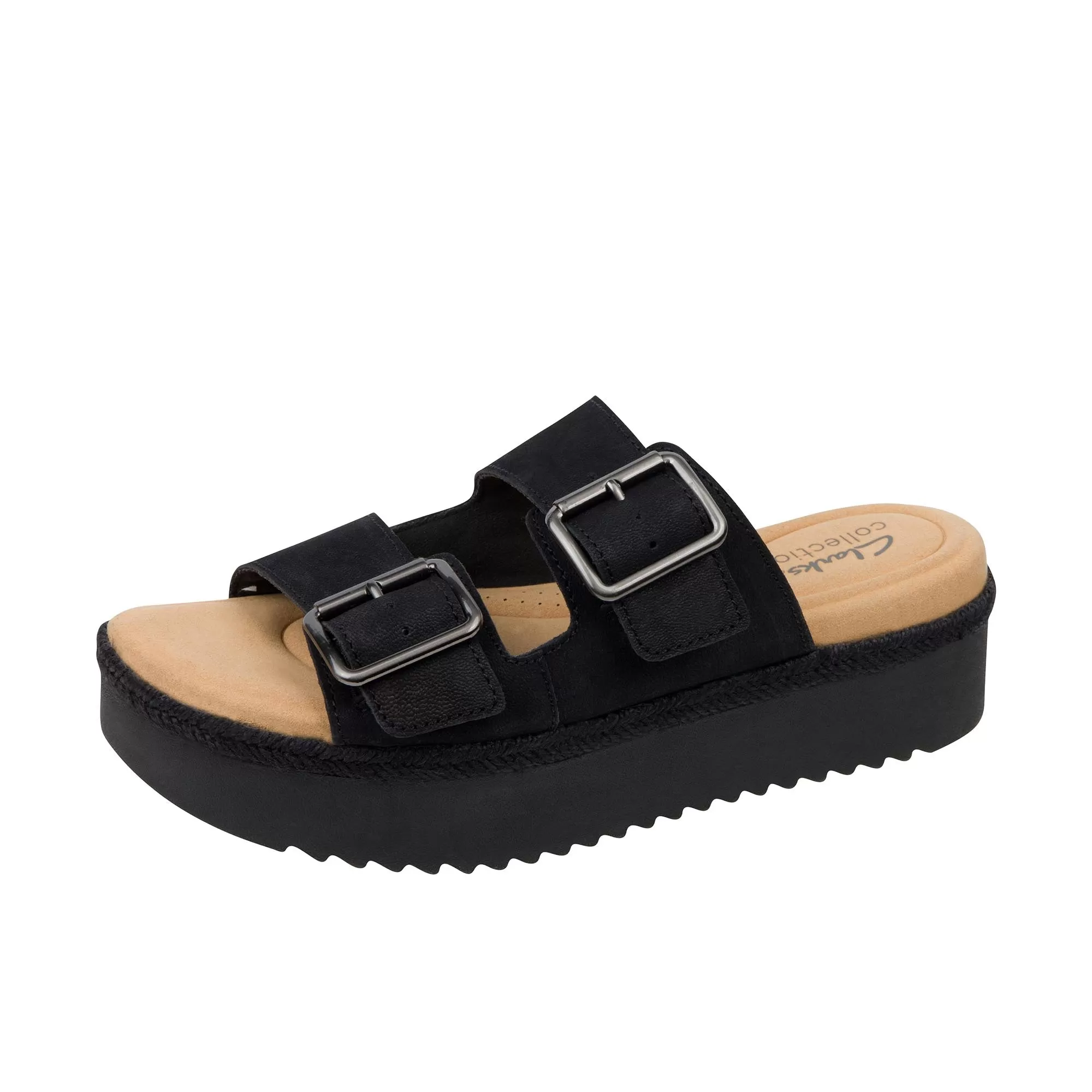 Clarks Womens Lana Beach Black Leather