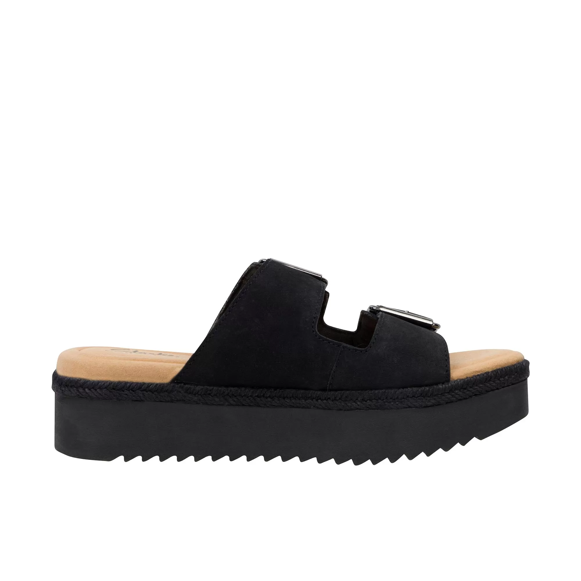 Clarks Womens Lana Beach Black Leather