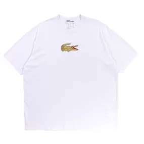 COMME DES GARCONS SHIRT T008 LACOSTE BIG T-SHIRT WHITE