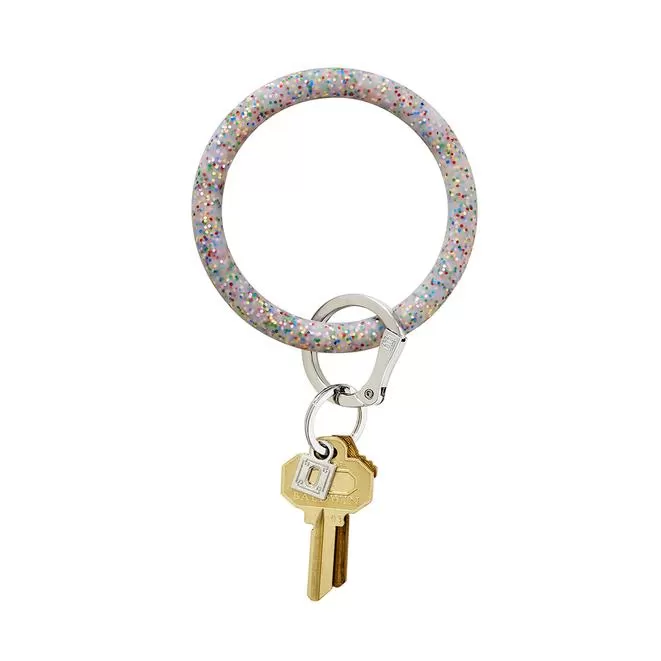 Confetti Silicone Big O Key Ring - (multiple colors)