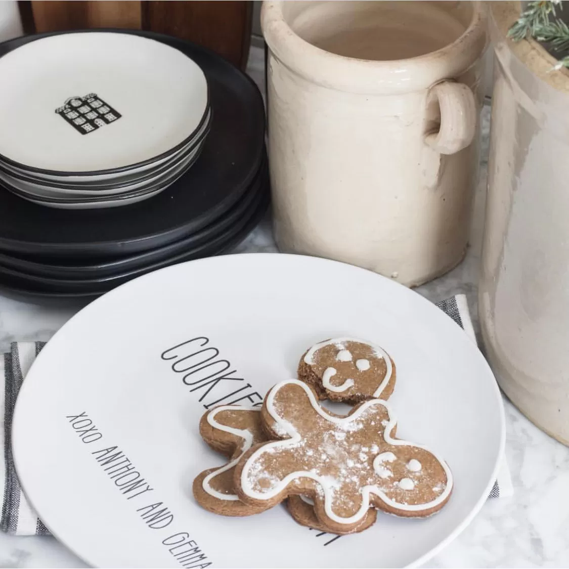 Cookies for Santa Personalized Plates