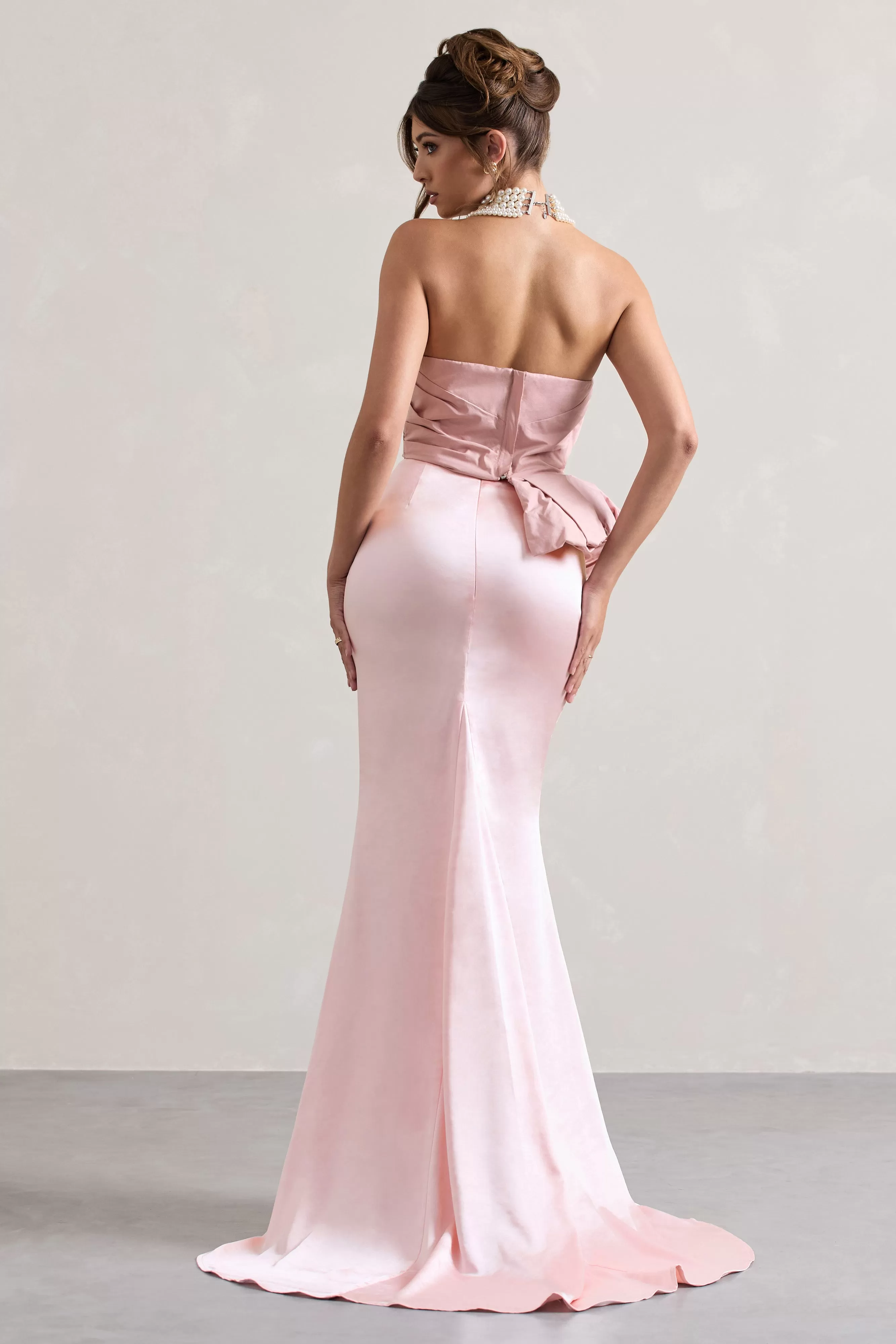 Couture | Pink Satin Maxi Skirt