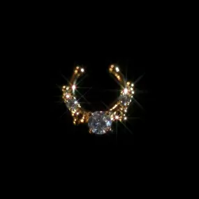 CZ CROWN FAUX SEPTUM NOSE RING