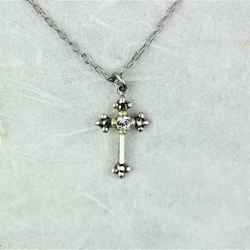 Dainty Crystal Cross Necklace