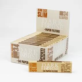 DARK HORSE King Slim Brown Rolling Paper   Filters