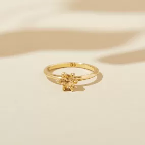 December Birthstone Ring with Golden Zircon