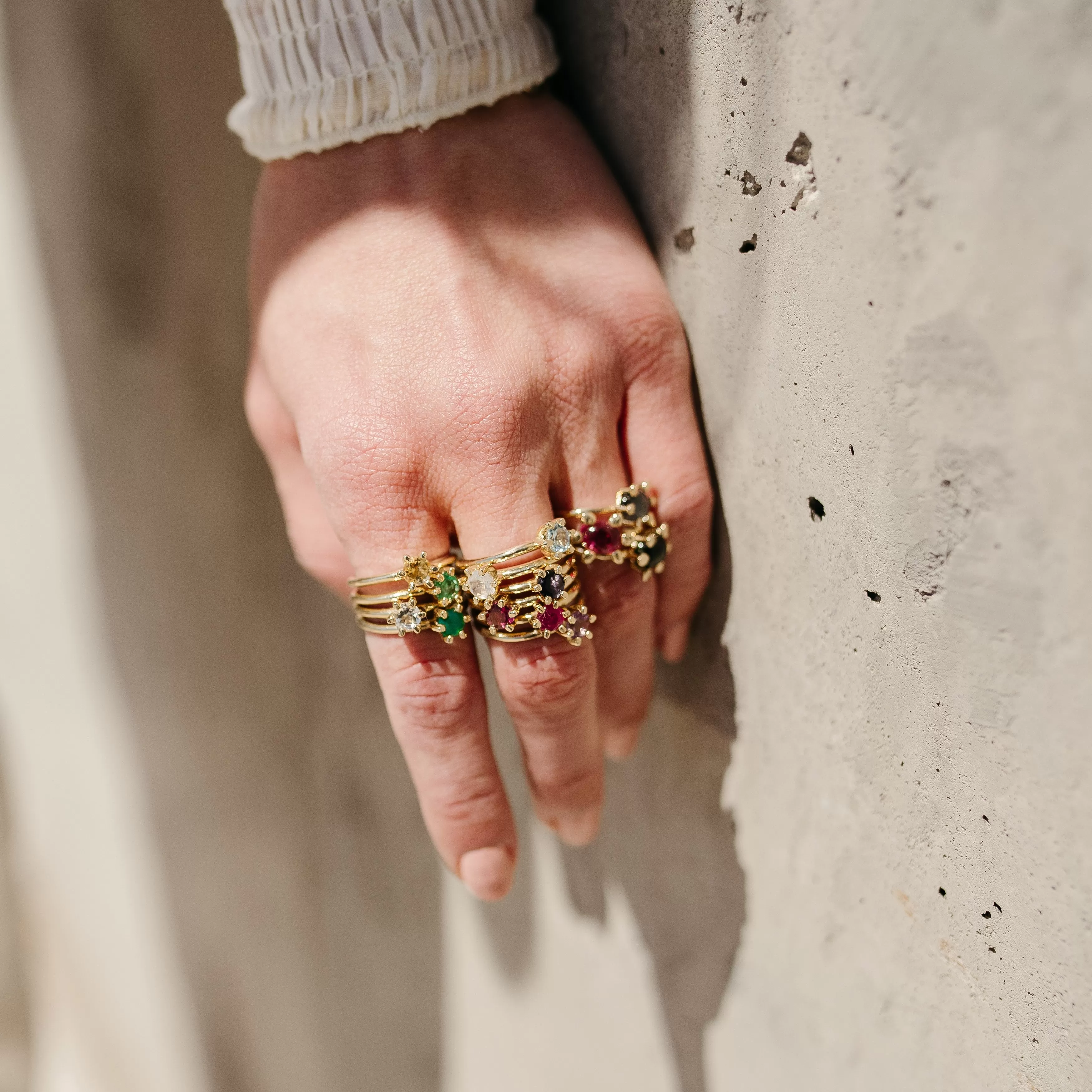 December Birthstone Ring with Golden Zircon