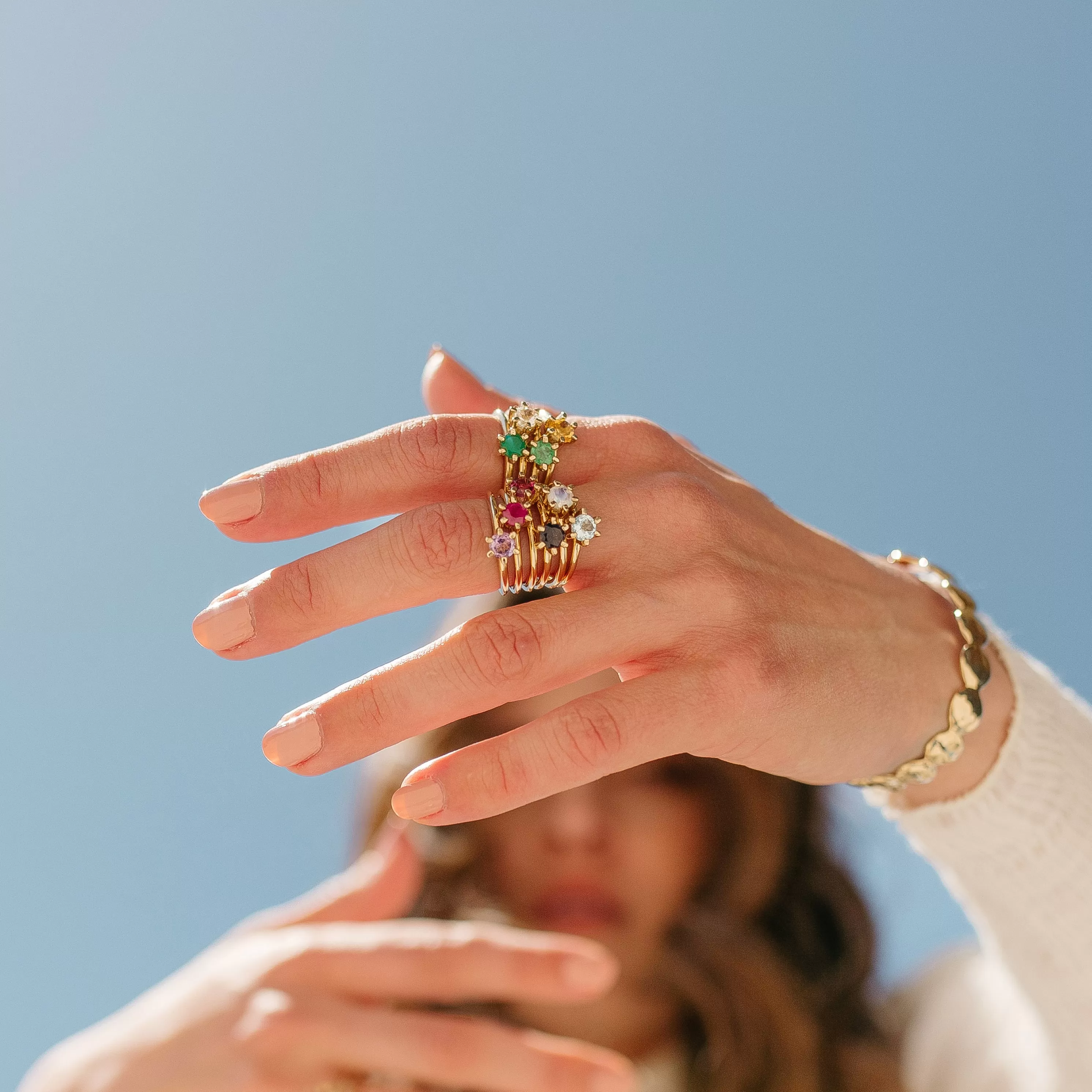 December Birthstone Ring with Golden Zircon